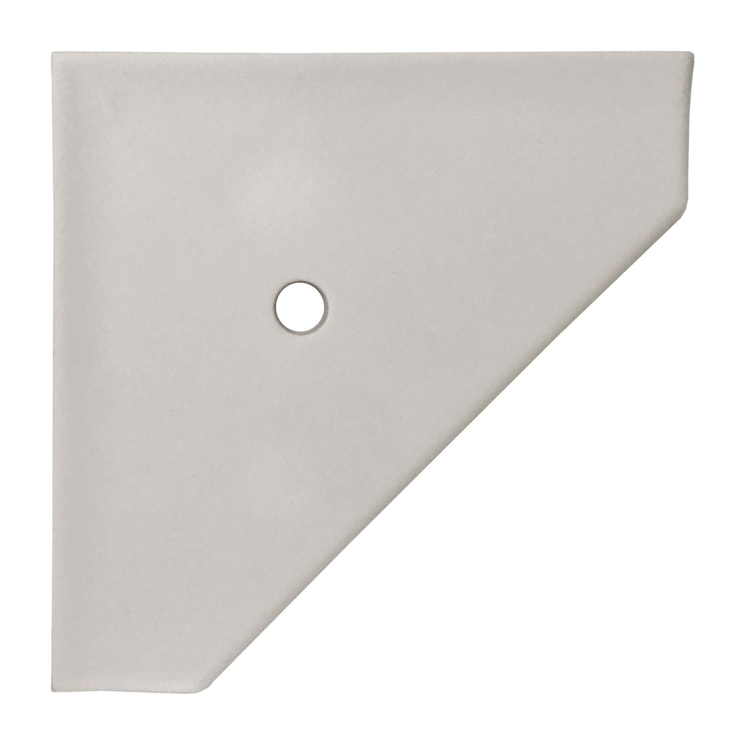 Questech Decor Shower Shelf, 10 inch Geo Flatback, Gray Polished, Size: 10 Corner Shelf